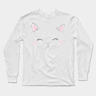 Cute Face Cat Long Sleeve T-Shirt